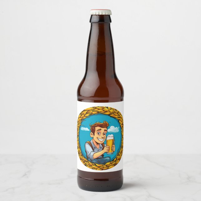 Rótulo Para Garrafa De Cerveja Amante de Cerveja (Frente)