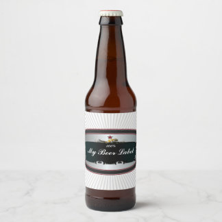 Rótulo Para Garrafa De Cerveja American Classic Beer Label Black