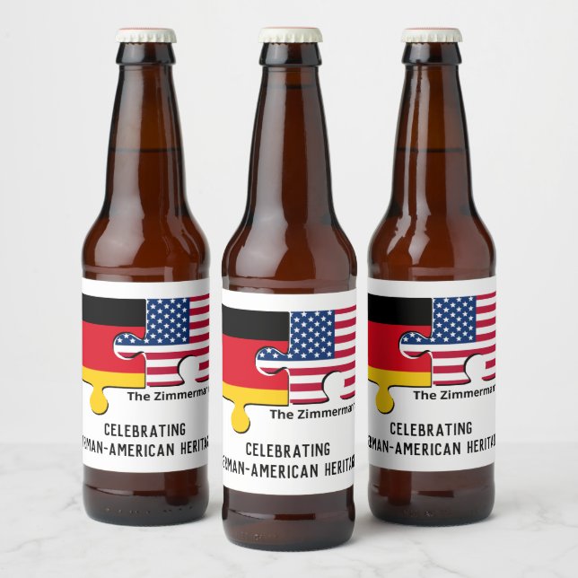 Rótulo Para Garrafa De Cerveja AMERICANO ALEMÃO Personalizado (Garrafas)