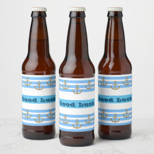 Rótulo Para Garrafa De Cerveja Âncora dourada, símbolos do amor. Personalize…