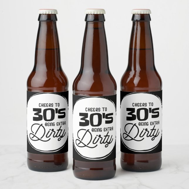 RÓTULO PARA GARRAFA DE CERVEJA ANIVERSÁRIO, CHEERS, ANIVERSÁRIO DE 30 ANOS, FAVOR (Garrafas)