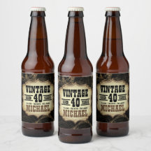 aniversário de 40 anos Vintage Theme Festa de aniv