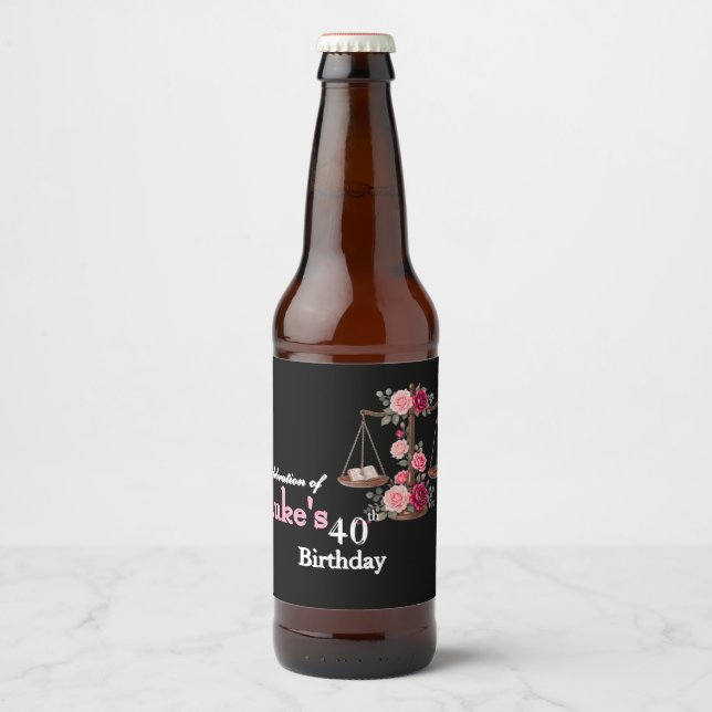 Rótulo Para Garrafa De Cerveja Aniversário do Advogado (Frente)