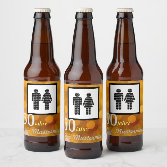 Rótulo Para Garrafa De Cerveja aniversário personalizante (Garrafas)