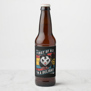 Rótulo Para Garrafa De Cerveja Antes De Mais Nada Sou Um Possum Divertido E Encan