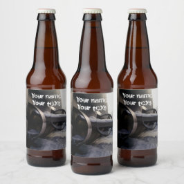 Rótulo Para Garrafa De Cerveja Antigo submarino na neve