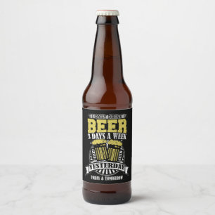 Rótulo Para Garrafa De Cerveja Apenas Beber Cerveja 3 Dias Por Semana