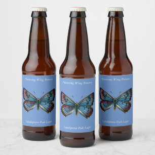 Rótulo Para Garrafa De Cerveja Aron Glaucopsyche - A Grande Borboleta Azul