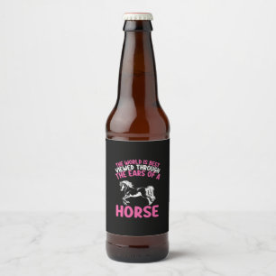 Rótulo Para Garrafa De Cerveja Arte Cavalo O Mundo É Melhor Visto