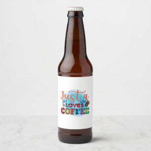 Rótulo Para Garrafa De Cerveja Arte do Café Apenas Uma Garota Que Ama Café
