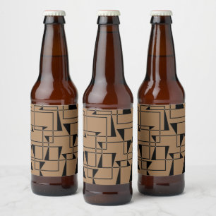 Rótulo Para Garrafa De Cerveja Arte moderna, urbana, ousada, padrão geométrico le