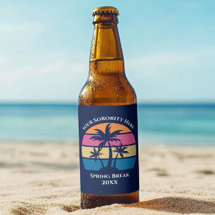 Rótulo Para Garrafa De Cerveja Árvores de Palma de Palma de Praia Personalizadas 