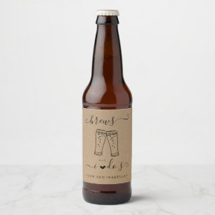 Rótulo Para Garrafa De Cerveja As fermentações e eu fizemos o casamento