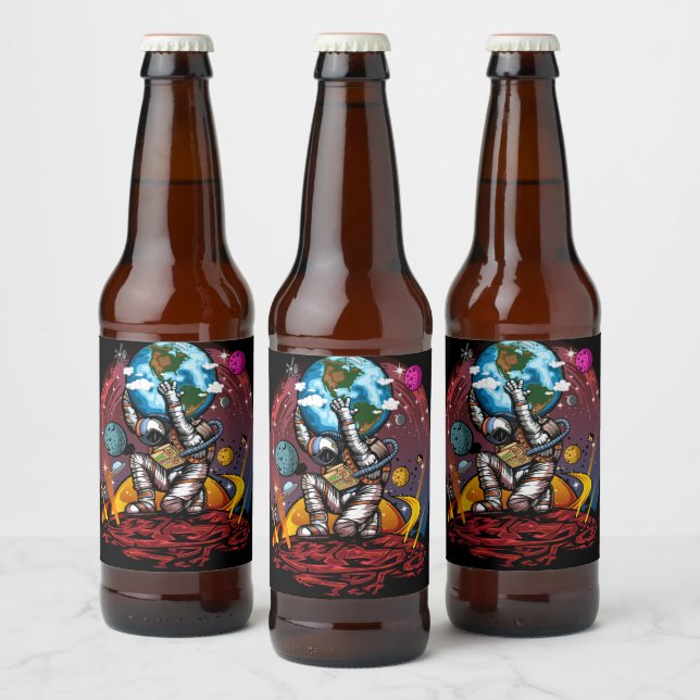 Rótulo Para Garrafa De Cerveja Atlas Space Man (Garrafas)