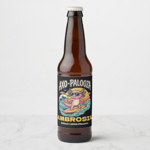 Rótulo Para Garrafa De Cerveja Axo-Palooza Divertido Concerto de Paródia de Músic