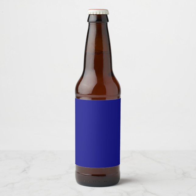 Rótulo Para Garrafa De Cerveja Azul Marinho (Frente)