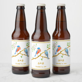 Rótulo Para Garrafa De Cerveja Azulinhos