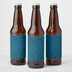 Rótulo Para Garrafa De Cerveja Azure Blue Cork - Grãos de Madeira