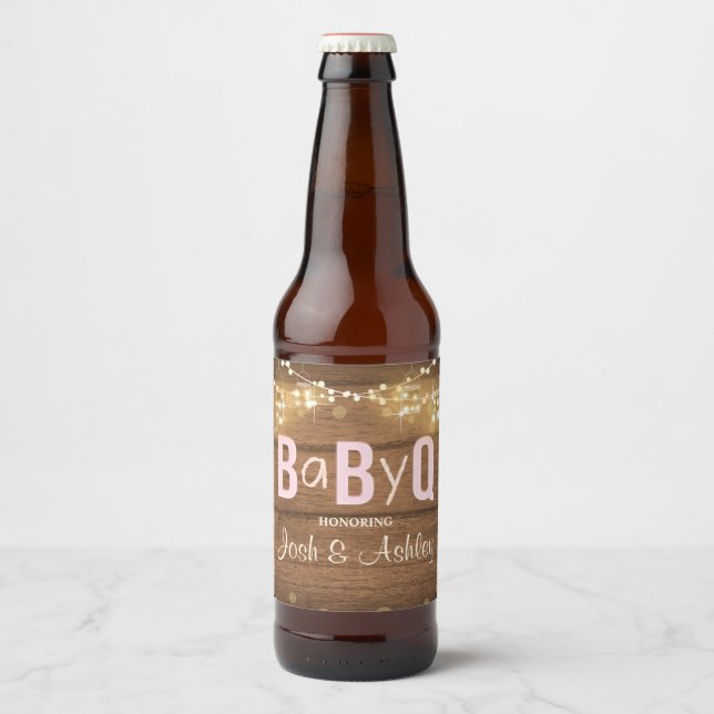 Rótulo Para Garrafa De Cerveja Baby Q Coed CHURRASCO Vinho Rótulo da garrafa de V (Frente)