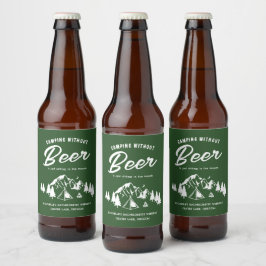 Rótulo Para Garrafa De Cerveja Bachelorette de Camping Engraçado