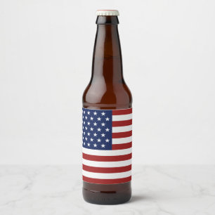 Rótulo Para Garrafa De Cerveja Bandeira Americana
