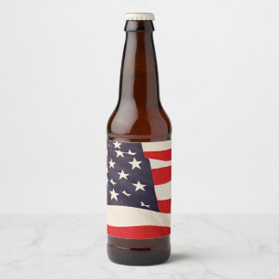 Rótulo Para Garrafa De Cerveja Bandeira dos E.U.