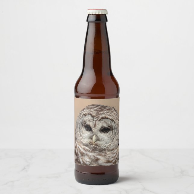 Rótulo Para Garrafa De Cerveja Barred Owl (Frente)