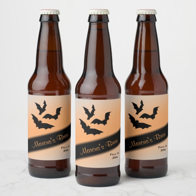 Rótulo Para Garrafa De Cerveja Bats Breve Personal