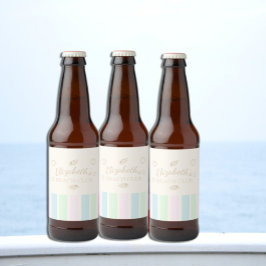 Rótulo Para Garrafa De Cerveja Beach Club Birthday