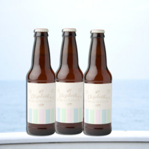 Rótulo Para Garrafa De Cerveja Beach Club Birthday