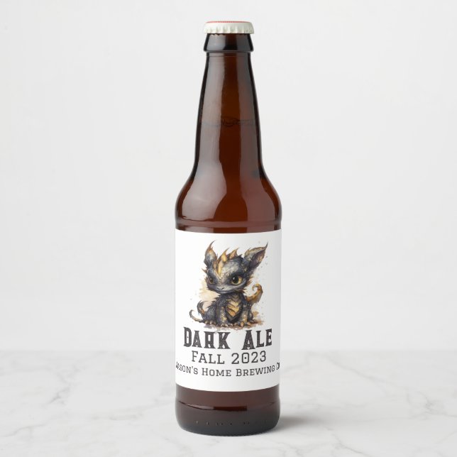 Rótulo Para Garrafa De Cerveja Bebê Dragon Home Breer Beer (Frente)