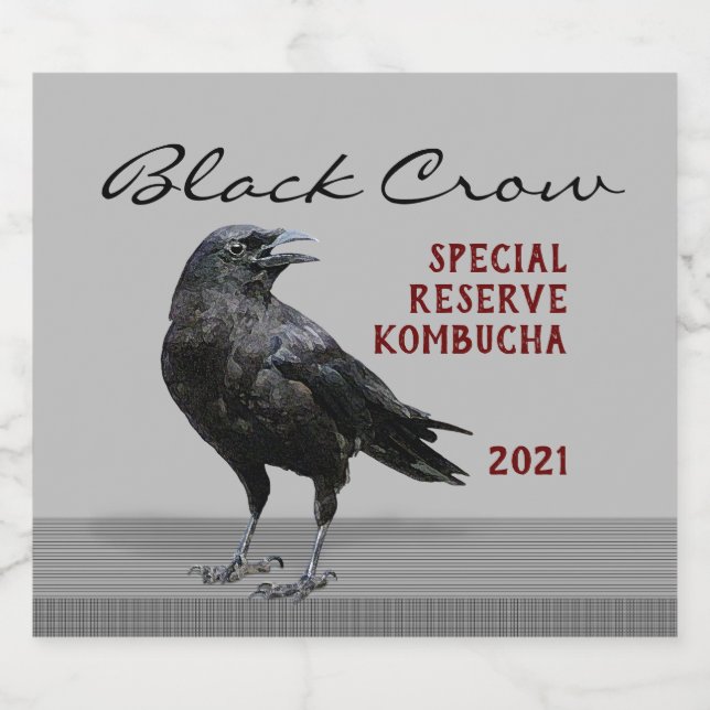 Rótulo Para Garrafa De Cerveja Bebida Negra Editável (Rótulo Único)