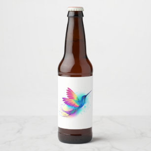 Rótulo Para Garrafa De Cerveja Beija-flor Arco-íris Exótico