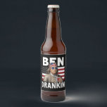 Rótulo Para Garrafa De Cerveja Ben Drankin Beer 4 de julho Vintage Flag Funny<br><div class="desc">Ben Drankin Beer 4 de julho Vintage Flag Funny</div>