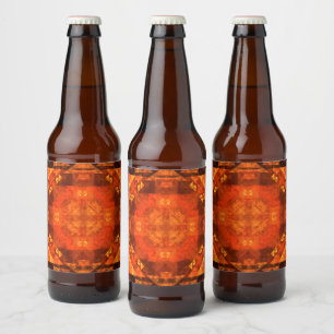 Rótulo Para Garrafa De Cerveja Bênção da Abstrato Art