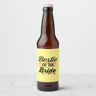 Rótulo Para Garrafa De Cerveja Bestie De Casamento Da Noiva