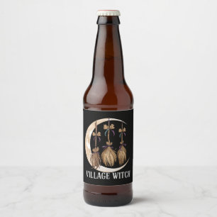 Rótulo Para Garrafa De Cerveja Bruxa da Aldeia Natureza Pagã Wicca Oculto Gótico