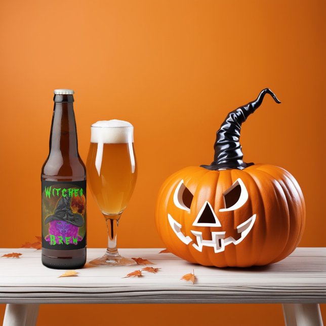 Rótulo Para Garrafa De Cerveja Bruxas Brew (Criador carregado)