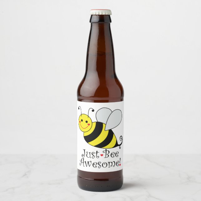 Rótulo Para Garrafa De Cerveja Bumble Bee Incrível (Frente)