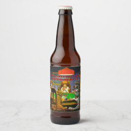 Rótulo Para Garrafa De Cerveja Cães Personalizados Jogando Poker Artesanal Detalh
