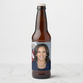 Rótulo Para Garrafa De Cerveja Candidato Kamala Harris EUA 2024