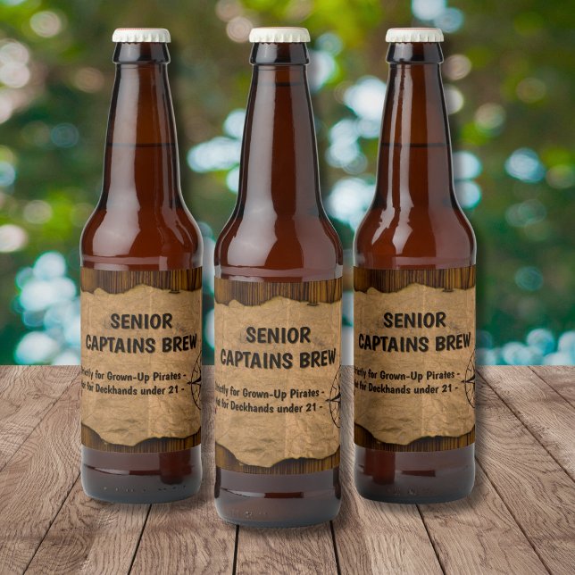Rótulo Para Garrafa De Cerveja Capitão Brew mais velho (Criador carregado)
