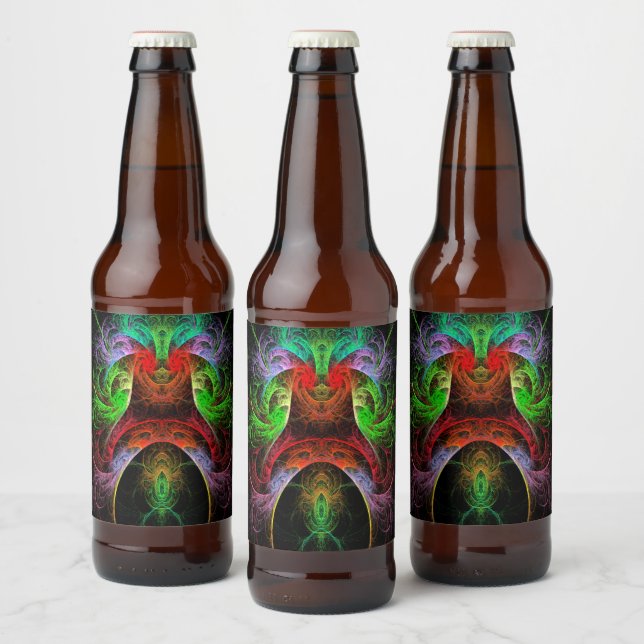 Rótulo Para Garrafa De Cerveja Carnaval Abstrato Art (Garrafas)