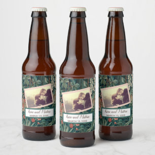 Rótulo Para Garrafa De Cerveja Casamento da Floresta de Coelho