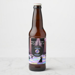 Rótulo Para Garrafa De Cerveja Casamento de Disco Personalizável