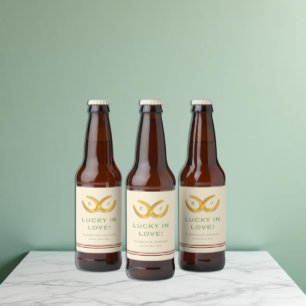 Rótulo Para Garrafa De Cerveja Casamento de ferraduras ocidentais