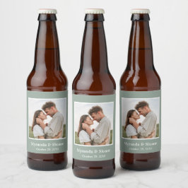 Rótulo Para Garrafa De Cerveja Casamento de Foto Moderna