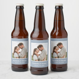 Rótulo Para Garrafa De Cerveja Casamento de Foto Moderna