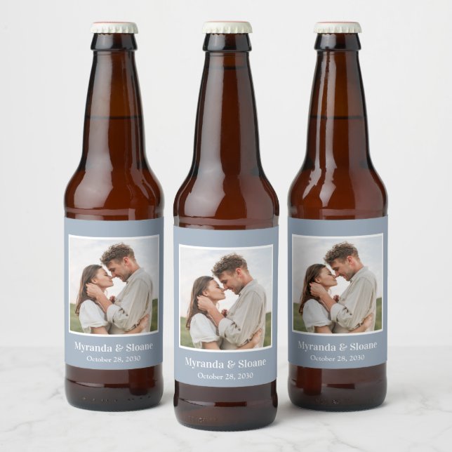 Rótulo Para Garrafa De Cerveja Casamento de Foto Moderna (Garrafas)
