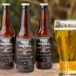 Rótulo Para Garrafa De Cerveja Casamento moderno de fotos grátis salva data
